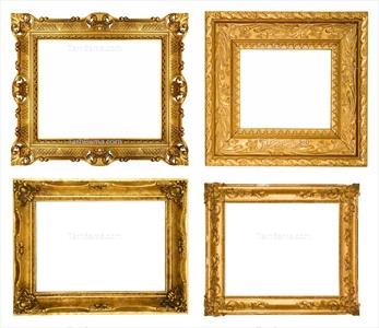 تصویر با کیفیت مدل چهار تایی قاب چوبی طلایی